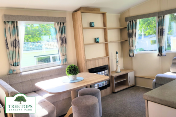 2 bedroom Willerby Rio Gold for sale at Tree Tops Caravan Park in North Wales