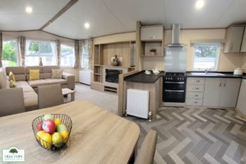 Carnaby Oakdale 2 bedroom caravan fpr sale at Tree Tops Caravan Park in North Wales