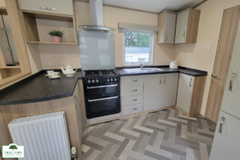 Carnaby Oakdale 2 bedroom caravan fpr sale at Tree Tops Caravan Park in North Wales