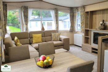 Carnaby Oakdale 2 bedroom caravan fpr sale at Tree Tops Caravan Park in North Wales