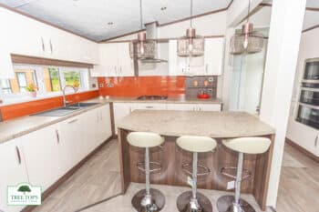 Pemberton Arron Lodge at Tree Tops Caravan Park in North Wales