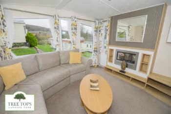 Victory Sandhurst 2 bedroom pre-owned caravan for sale at Tree Tops Caravan Park in North Wales