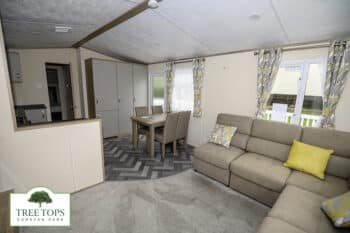 Carnaby Oakdale 2 bedroom caravan for sale at Tree Tops Caravan Park in North Wales
