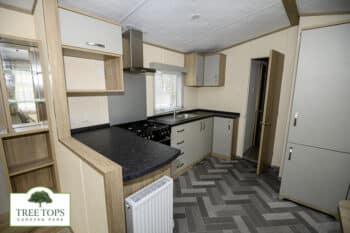 Carnaby Oakdale 2 bedroom caravan for sale at Tree Tops Caravan Park in North Wales