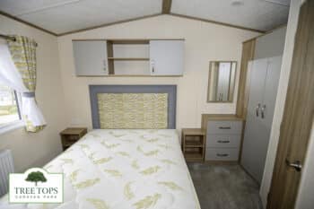 Carnaby Oakdale 2 bedroom caravan for sale at Tree Tops Caravan Park in North Wales