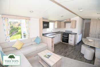 Swift Loire 2 bedroom caravan for sale at Tree Tops Caravan Park in North Wales