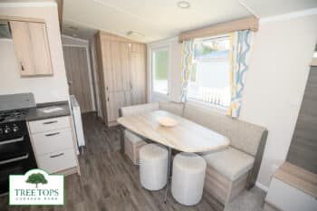 Swift Loire 2 bedroom caravan for sale at Tree Tops Caravan Park in North Wales