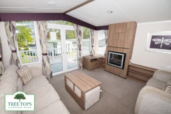 Swift Bordeaux 2 bedroom caravan for sale at Tree Tops Caravan Park in North Wales