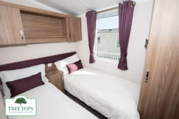 Swift Bordeaux 2 bedroom caravan for sale at Tree Tops Caravan Park in North Wales
