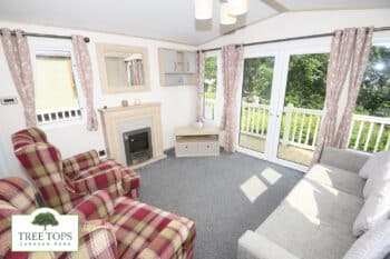 ABI Windermere 2 bedroom static holiday caravan for sale at Tree Tops Caravan Park in North Wales