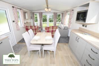 ABI Windermere 2 bedroom static holiday caravan for sale at Tree Tops Caravan Park in North Wales