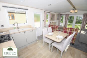 ABI Windermere 2 bedroom static holiday caravan for sale at Tree Tops Caravan Park in North Wales
