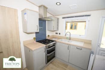 ABI Windermere 2 bedroom static holiday caravan for sale at Tree Tops Caravan Park in North Wales