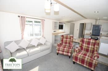 ABI Windermere 2 bedroom static holiday caravan for sale at Tree Tops Caravan Park in North Wales
