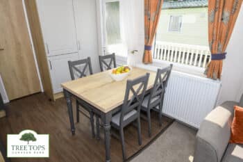 Swift Bordeaux 2 bedroom caravan for sale at Tree Tops Caravan Park in North Wales