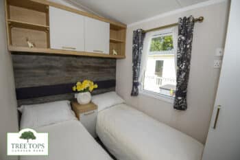 Swift Bordeaux 2 bedroom caravan for sale at Tree Tops Caravan Park in North Wales