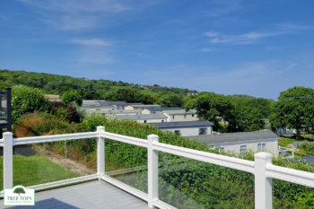 Carnaby Glenmoor 3 bedroom lodge with views for sale at Tree Tops Caravan Park in North Wales