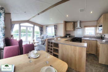 Carnaby Glenmoor 3 bedroom lodge for sale at Tree Tops Caravan Park in North Wales