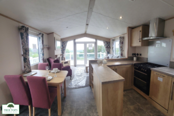 Carnaby Glenmoor 3 bedroom lodge for sale at Tree Tops Caravan Park in North Wales