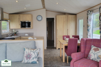 Carnaby Glenmoor 3 bedroom lodge for sale at Tree Tops Caravan Park in North Wales