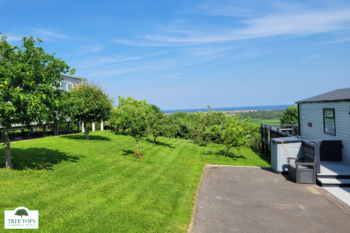 Carnaby Glenmoor 3 bedroom lodge with views for sale at Tree Tops Caravan Park in North Wales