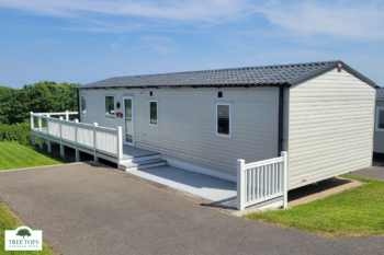 Carnaby Glenmoor 3 bedroom lodge with views for sale at Tree Tops Caravan Park in North Wales