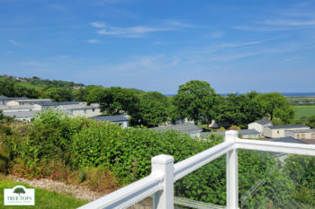 Carnaby Glenmoor 3 bedroom lodge with views for sale at Tree Tops Caravan Park in North Wales