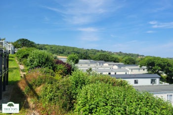 Carnaby Glenmoor 3 bedroom lodge with views for sale at Tree Tops Caravan Park in North Wales
