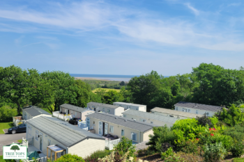 Carnaby Glenmoor 3 bedroom lodge with views for sale at Tree Tops Caravan Park in North Wales