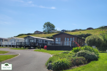 Sunseeker Sensation 3 bedroom lodge with views for sale at Tree Tops Caravan Park in North Wales