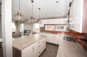 Pemberton Arron Lodge at Tree Tops Caravan Park in North Wales