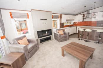 Pemberton Arron Lodge at Tree Tops Caravan Park in North Wales