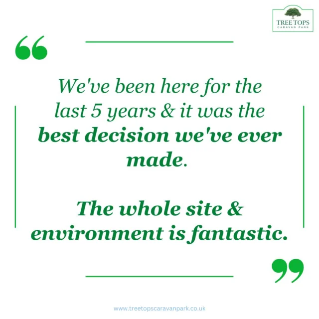 We're so pleased our 'Tree Toppers' love the Park so much! 😊#treetopscaravanpark #northwalescaravanpark #ukcaravanholidays #staticcaravanownership