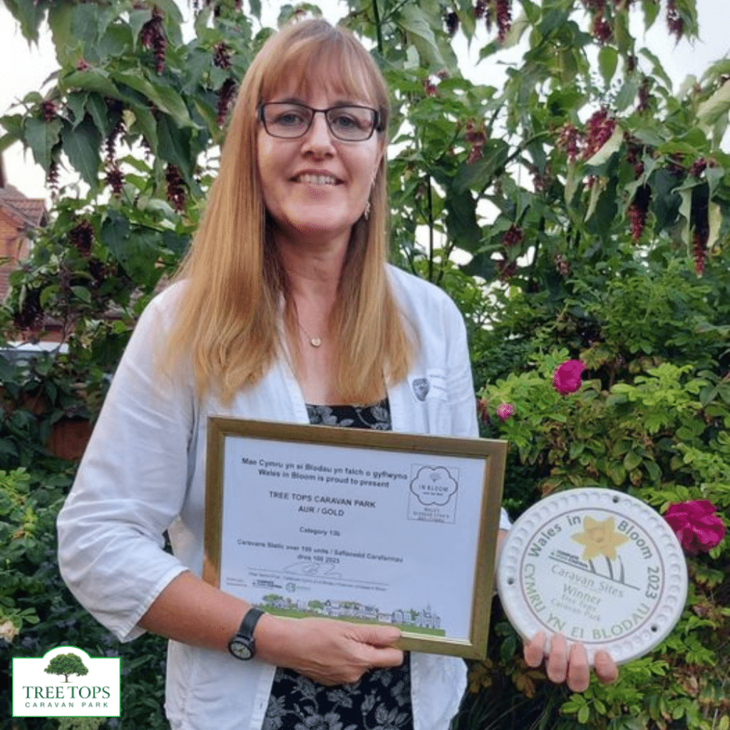 Tree Tops Caravan Park celebrate 30th Wales in Bloom win!